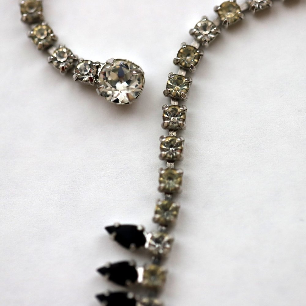 SIGNED B DAVID VINTAGE COSTUME STATEMENT JEWELRY DARK BLUE STONES - Picture 5 of 8
